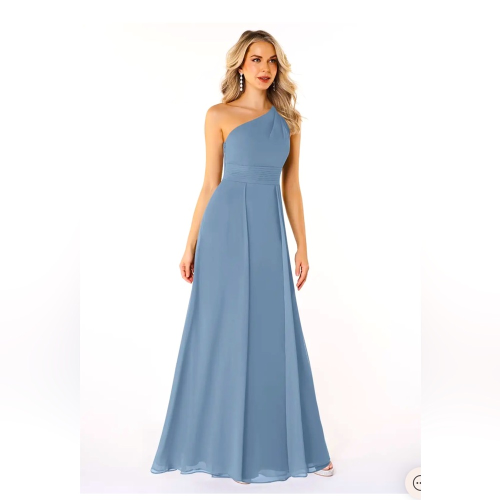 Azazie blue bridesmaid dress